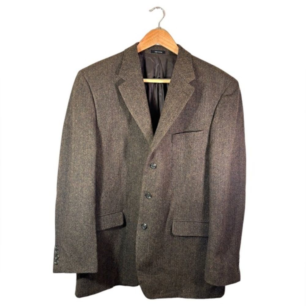 Lauren Ralph Wool Tweed Brown Blazer Size 44L